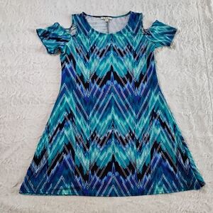 Studio Works Blue Cold Shoulder Dress